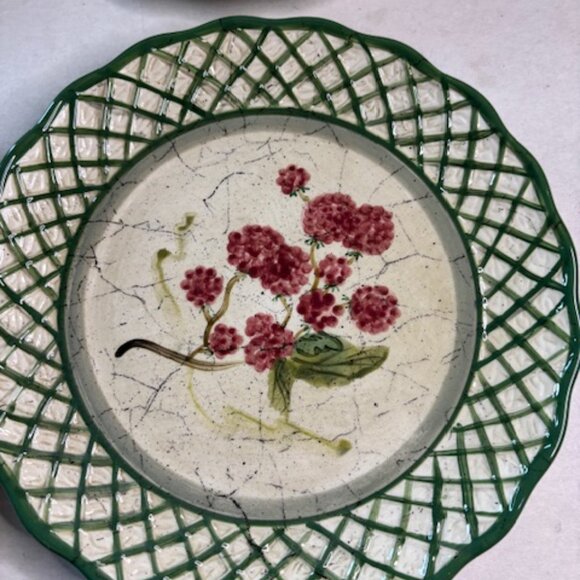 Raymond Waites Cornucopia Fruit Lattice Dessert plates Set of 4 New - Picture 4 of 9